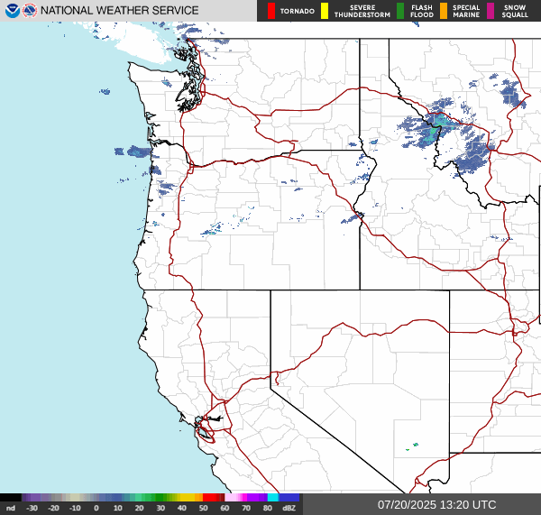 Weather radar map